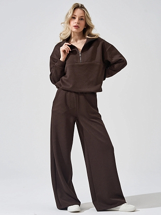 Женский костюм "Жаккард" 2450-Жак / Шоколадный