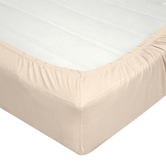 Простыня УЗБ трикотаж / крем