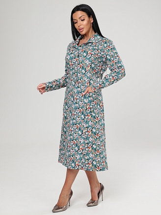 Женское платье ПлК-325 / Полянка на зеленом