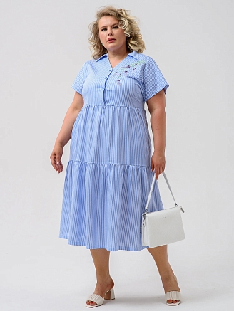 Женское платье "Шалфей" 1928-К / Голубой