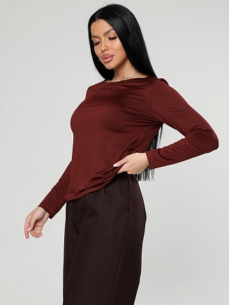 Женский лонгслив Энкар / бордовый