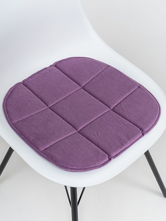 Подушка на стул с закругленными краями / Фиолетовый