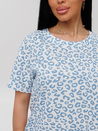 Женская пижама П-98(К) / Голубой (леопард)