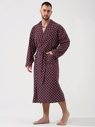 Мужской халат "Люкс" 2441-К / Бордовый