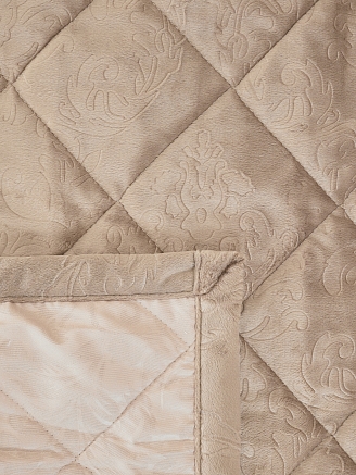 Набор покрывало и чехлы на подушку Кристалл / Бежевый