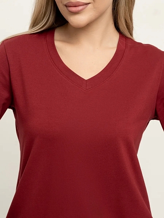 Женская футболка "Милана" / Бордовый арт. к1284бр