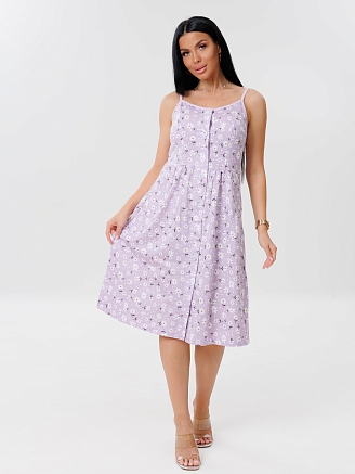 Женский сарафан С-75(К) / Лиловый (цветы)