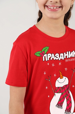 Детская футболка для девочки Карнавал-1 / красный