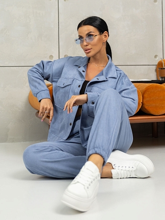 Женский костюм мод.2070/1 / Голубой