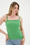 Женский топ из рибаны / Зеленый меланж
