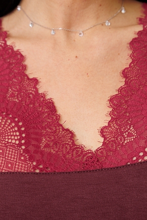 Женская ночная сорочка 2272/2 / Бордовый