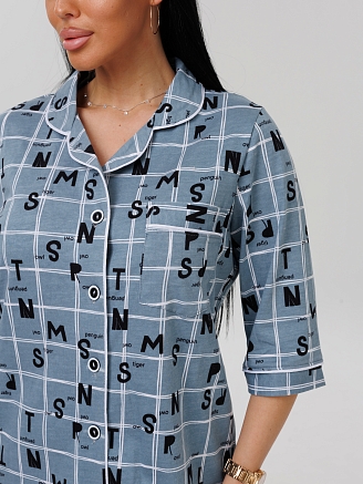 Женский костюм К-132(К) / Серый (буквы)