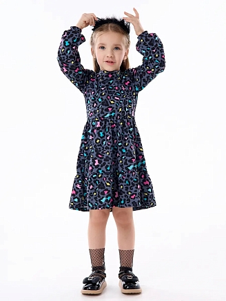 Детское платье "Умница" / Леопард цветной