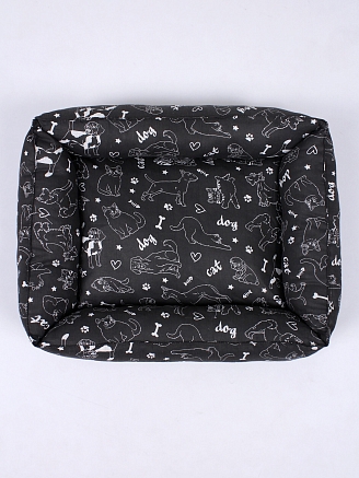 Лежанка для животных мелких пород арт. LDZ / Черный + черный