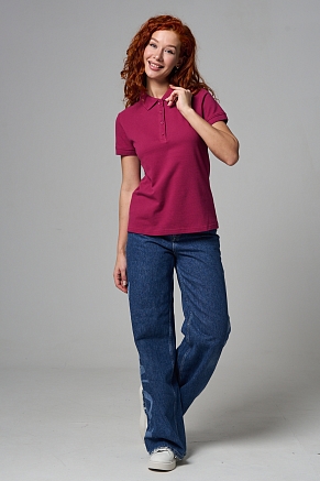 Женская футболка 14402 поло / винный