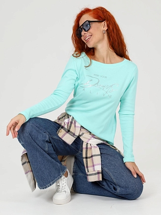 Женский лонгслив Флоп / ментол