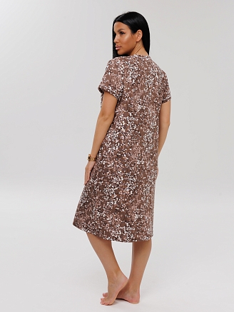 Женский халат Х-95(К) / Шоколадный (цветы)