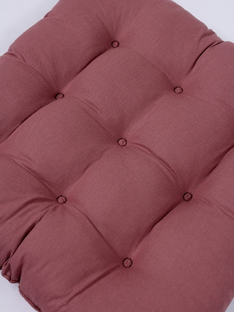 Комплект подушек на стул с завязками (бязь) 2 шт. / Терракотовый