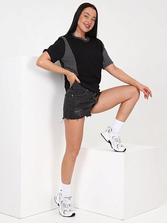 Женская футболка  Фитноплюс / черный