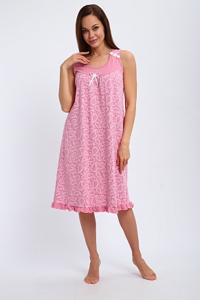 Женская сорочка Василиса / Лиловые огурцы