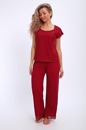 Женская пижама 29018 / бордовый