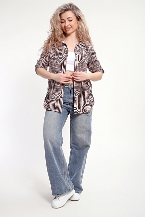 Женская рубашка 37010 / бежевый