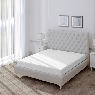 Простыня поплин "Волшебная Ночь" 220/240 / Теплый белый