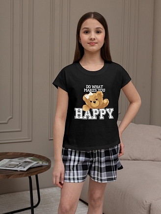 Детский костюм для девочки Мишель-2 КД-391 / чёрный