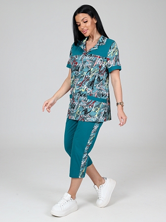 Женский костюм КК-55 / Зеленый эксклюзив