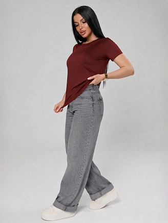 Женская футболка Джовита / бордовый