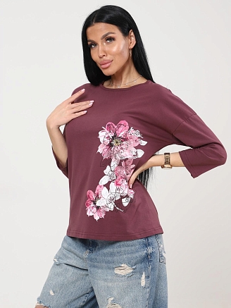 Женская футболка Мимулус / лиловый