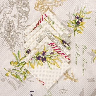 Набор столового белья рогожка / Оливия