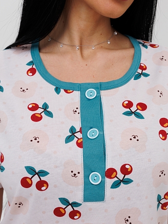 Женская туника Т-215(К) / Кремовый (вишня)