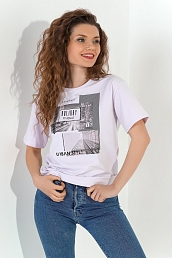  Женская футболка Вита / Светло-лиловая