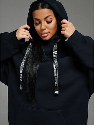 Женское худи Камелия / Синий единорог