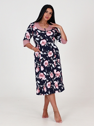 Женский халат Дамский ХК-245 / Крупные пионы