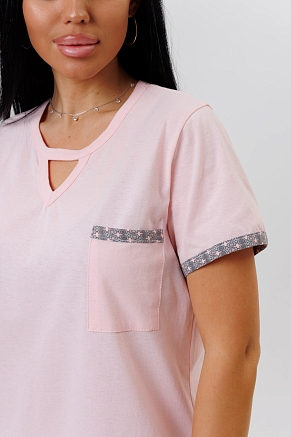 Женский костюм с шортами 2142 / Розовый