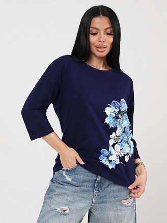 Женская футболка Мимулус / чернильный