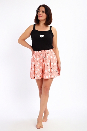 Женская пижама с шортами 88144 / персик