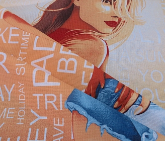 Полотенце банное вафельное №334 / Горячая штучка