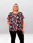 Женская туника МАКСИ ТК-398-ФУТ / Разноцветные мазки
