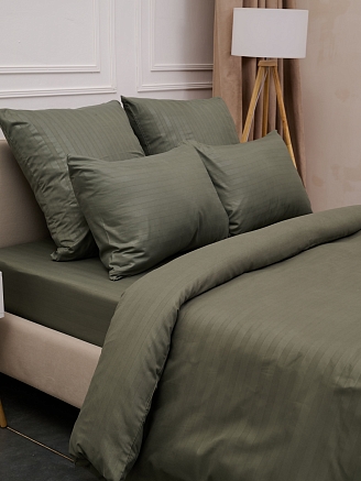 Пододеяльник микрофибра страйп / Хаки