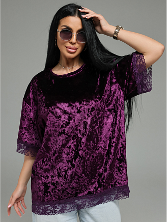 Женская футболка Андреа / Баклажан