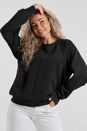 Женский свитшот 36986 / черный