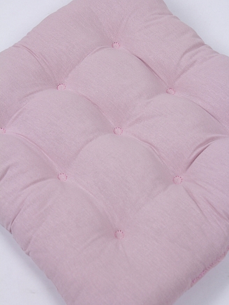 Комплект подушек на стул с завязками (бязь) 2 шт. / Светло-розовый