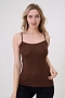 Женский топ из вискозы / Темно-коричневый