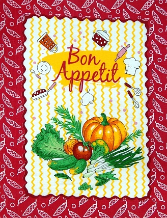 Набор из 3-х вафельных полотенец / Дачный микс