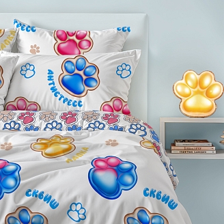 Комплект постельного белья поплин "Волшебная Ночь" / Лапка антистресс