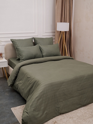 Пододеяльник микрофибра страйп / Хаки