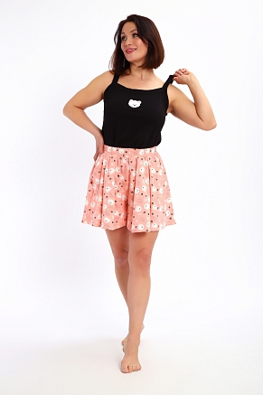 Женская пижама с шортами 88144 / персик